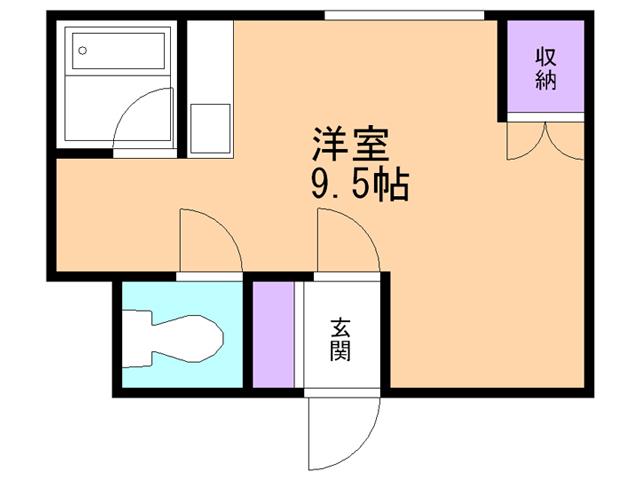 ホワイトハウス2(ワンルーム/2階)の間取り写真