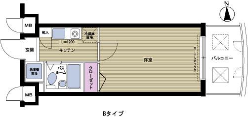フェニックス目白5丁目(1K/9階)の間取り写真