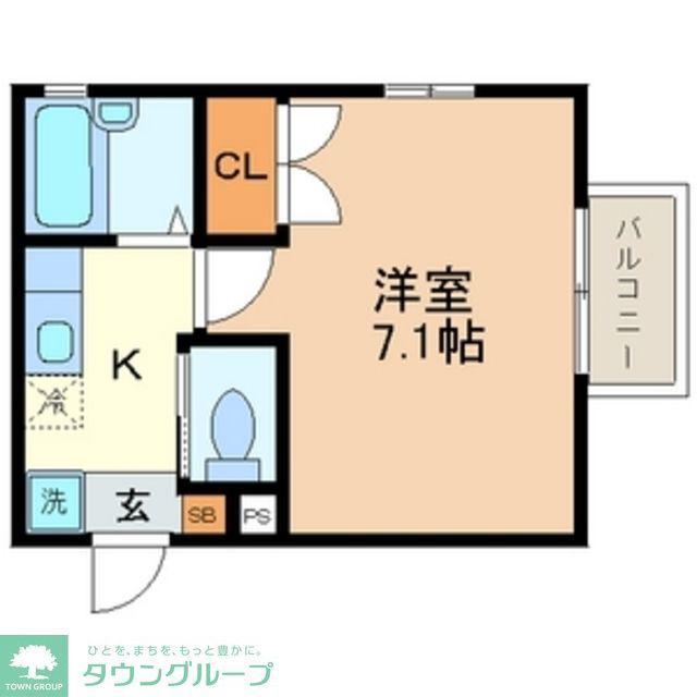 GENESIS吉祥寺(1K/1階)の間取り写真