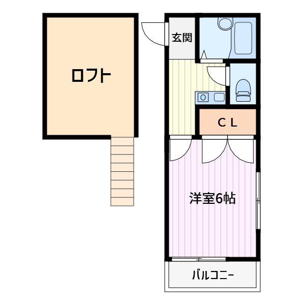 サザンハイツ(1K/1階)の間取り写真