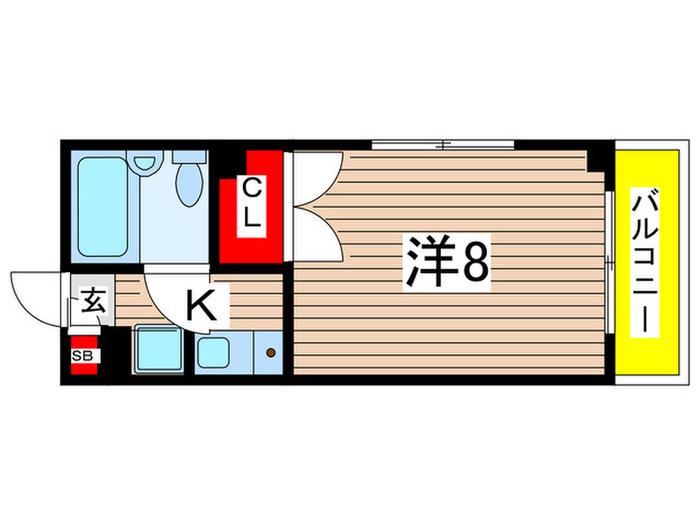 フラワーシティー亀有(1K/3階)の間取り写真