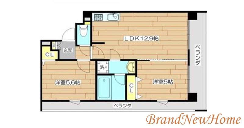 プレステージ11番館(2LDK/2階)の間取り写真