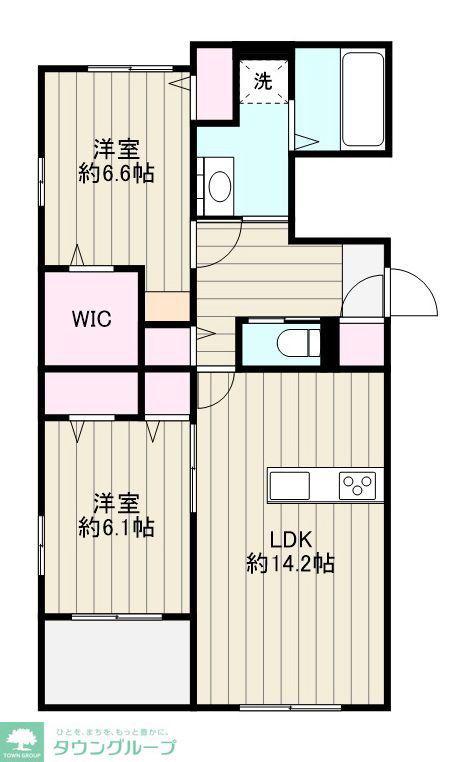 FINE SUITE(2LDK/2階)の間取り写真