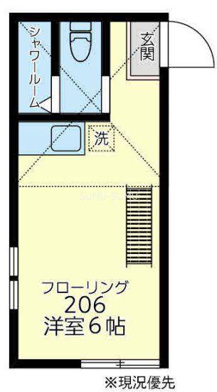 MAHALO横浜(ワンルーム/2階)の間取り写真