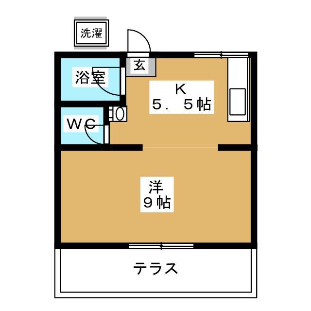 ベルハイム(ワンルーム/1階)の間取り写真