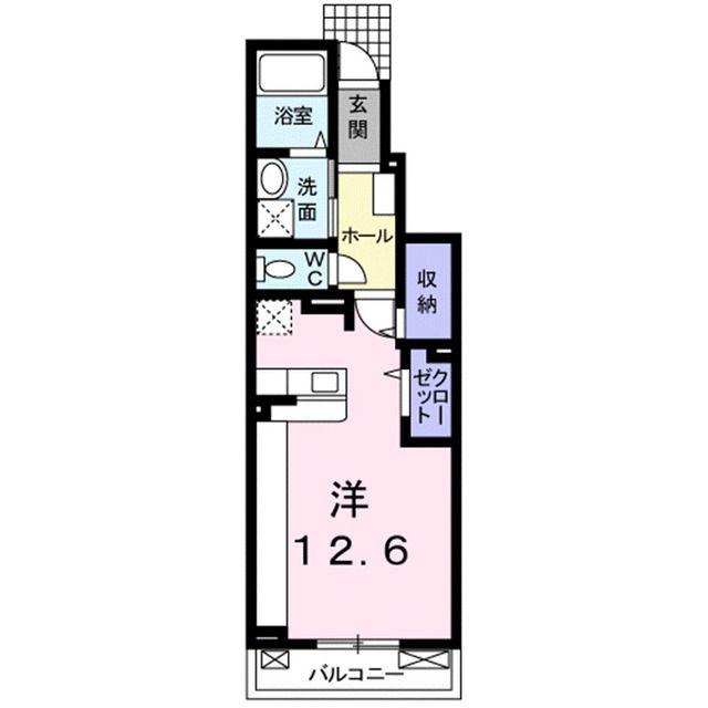 シーガーディアンII(ワンルーム/1階)の間取り写真