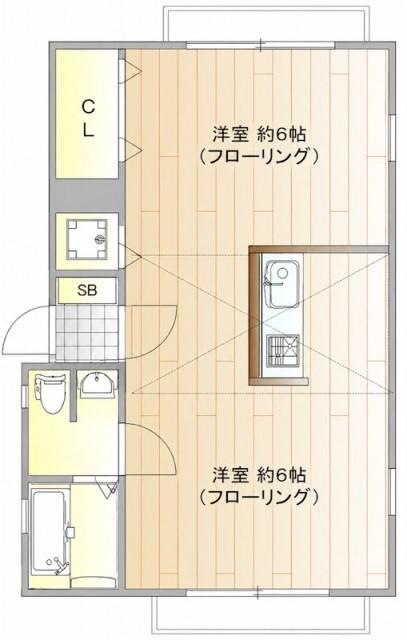 シャンテ三軒茶屋(ワンルーム/2階)の間取り写真