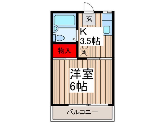 メゾンブランシュ(1K/2階)の間取り写真