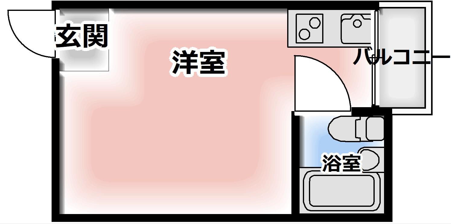 コスモス住道(ワンルーム/2階)の間取り写真