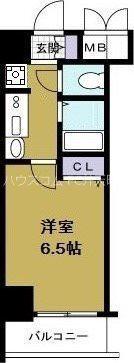 EC大阪ベイエリア(1K/7階)の間取り写真