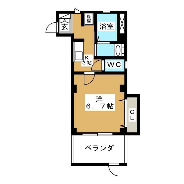 SCENA日暮里(1K/1階)の間取り写真