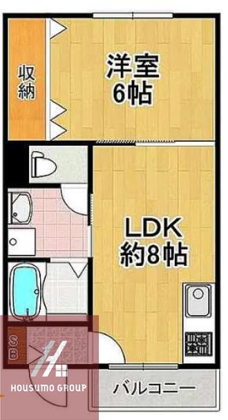 グレイス泉尾(1LDK/1階)の間取り写真