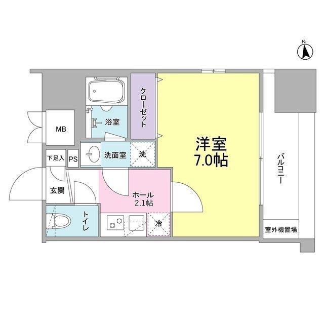 リバーレ東新宿(1K/8階)の間取り写真