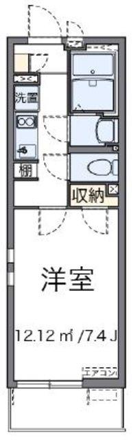 クレイノクーラルガル(1K/3階)の間取り写真