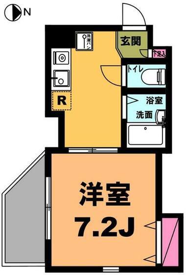 月村マンション23(1K/7階)の間取り写真