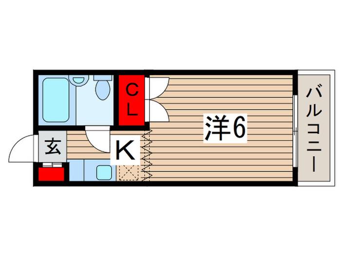 コーポラス花園(1K/1階)の間取り写真