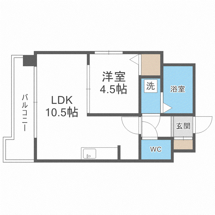ノール本郷(1LDK/8階)の間取り写真