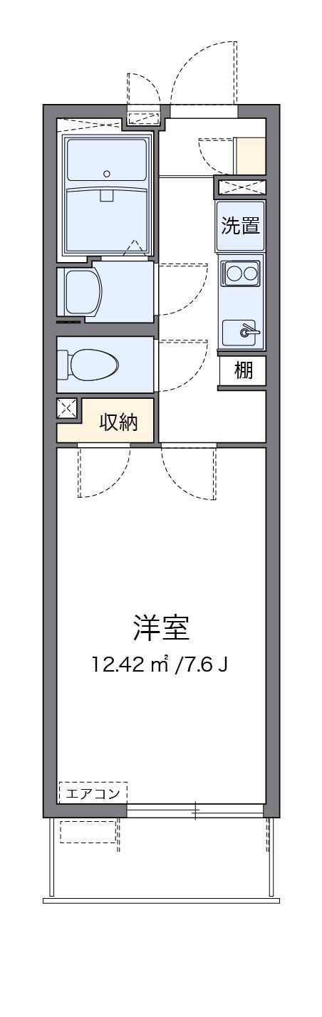クレイノウィステリア(1K/4階)の間取り写真