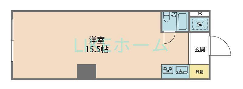 ルミエール船橋(ワンルーム/1階)の間取り写真
