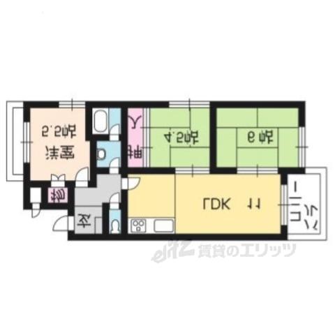 BELLA VISTA離宮桂東(3LDK/4階)の間取り写真