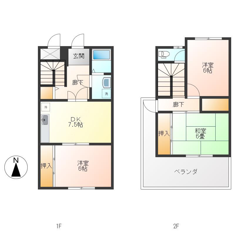 グランメゾン東椎路(3DK/1階)の間取り写真