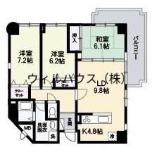 ブリッジフィールドⅡ(3LDK/5階)の間取り写真