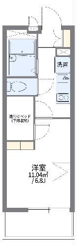 レオパレスリトルード(1K/1階)の間取り写真