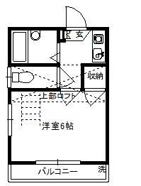 レオグランIII(1K/2階)の間取り写真