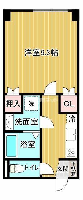 ブライト藤木(1K/2階)の間取り写真