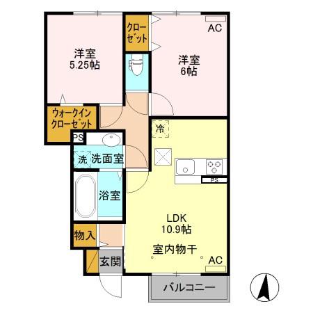 グリーンプラザ(2LDK/1階)の間取り写真
