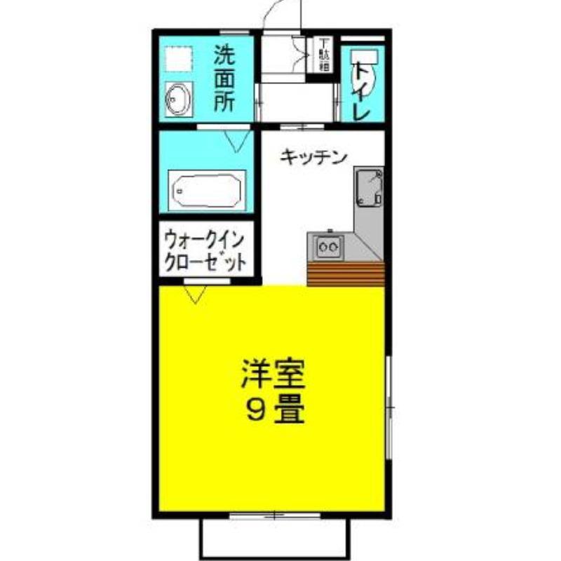 ラフォンテ・レパードIII(ワンルーム/1階)の間取り写真