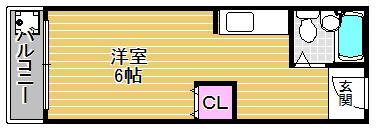 田中マンション(ワンルーム/3階)の間取り写真