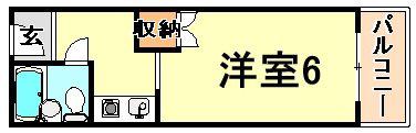田中マンション(ワンルーム/3階)の間取り写真