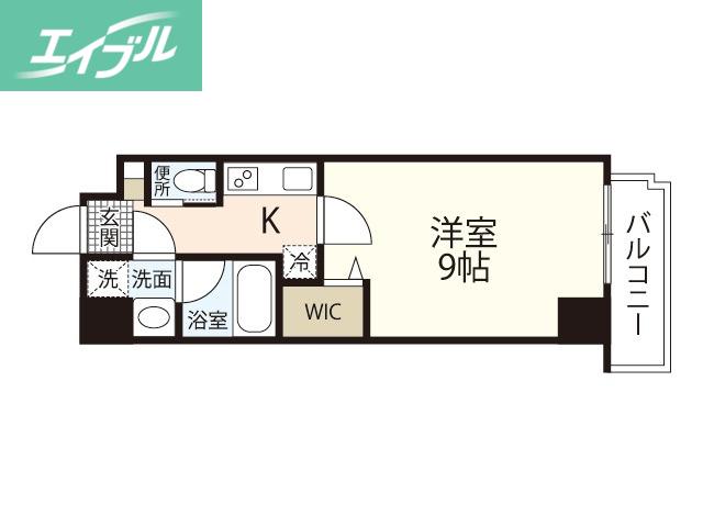 W NAKASANGE(1K/3階)の間取り写真