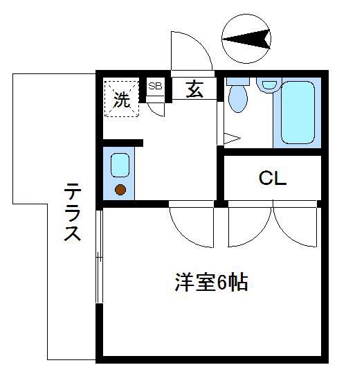 アーバンコート(1K/1階)の間取り写真