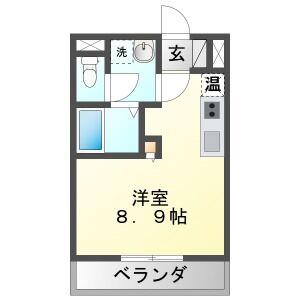 GOOD LUCK(ワンルーム/4階)の間取り写真