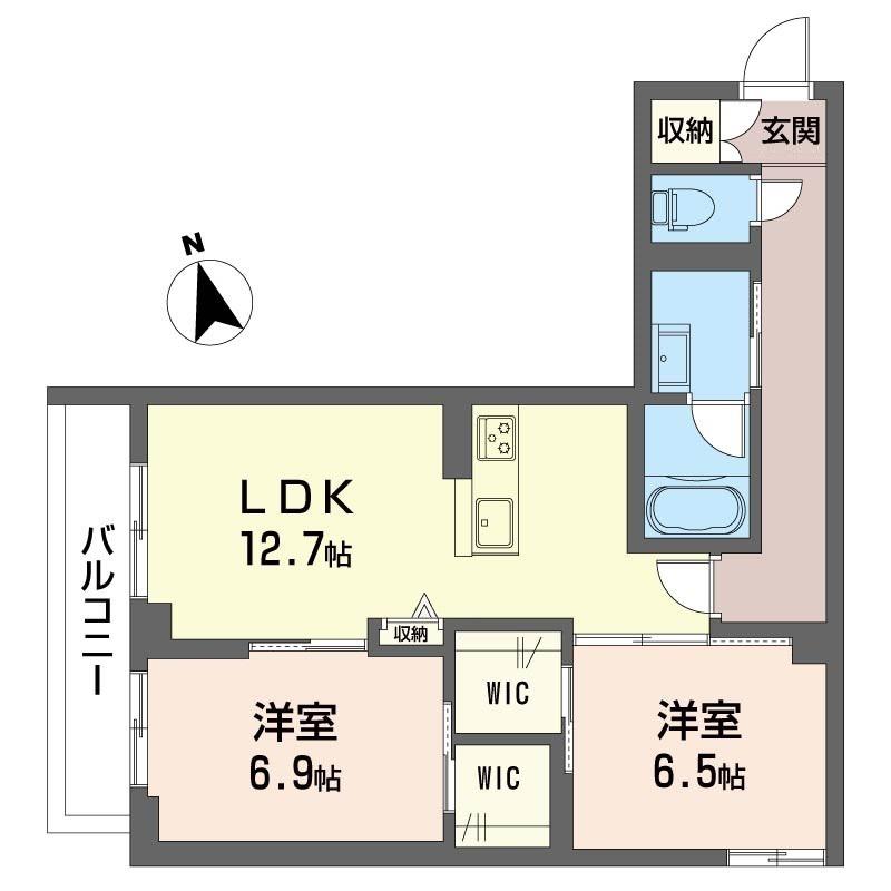 KOB10(2LDK/3階)の間取り写真