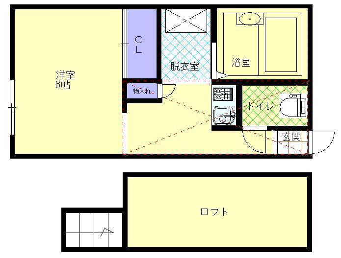 MTセジュール(ワンルーム/1階)の間取り写真