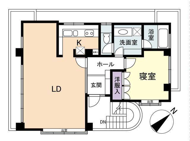 代官山テラス(1LDK/1階)の間取り写真