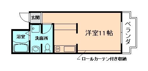 HJORGE II(1K/2階)の間取り写真