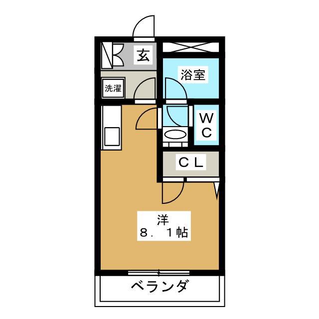 セレッソビラ・ナカノ(ワンルーム/2階)の間取り写真