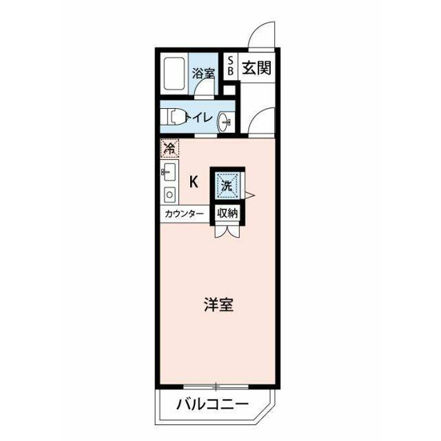 M-PLACE1(ワンルーム/1階)の間取り写真