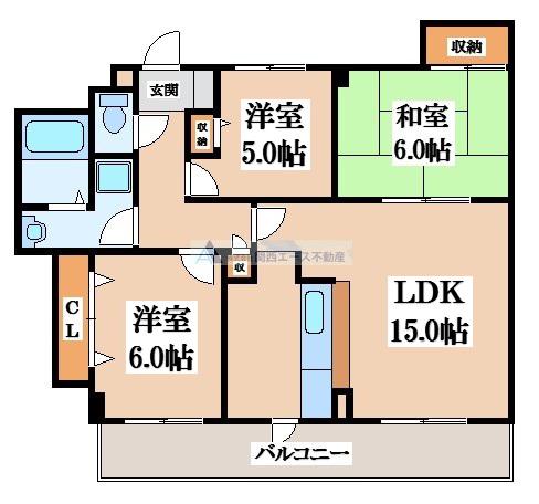 タージパレス(3LDK/2階)の間取り写真