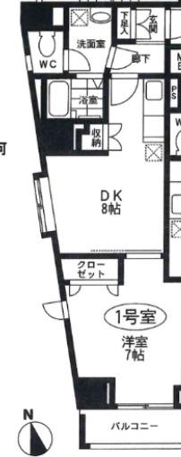 ドール・ボナール成増(1DK/6階)の間取り写真