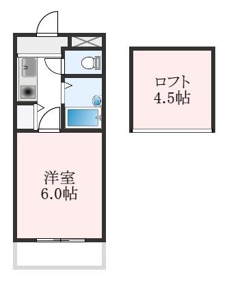 マンションライツ(1K/4階)の間取り写真