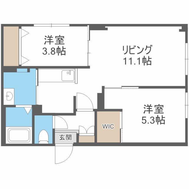 LANZADORN17 ランザドールN17(2LDK/3階)の間取り写真