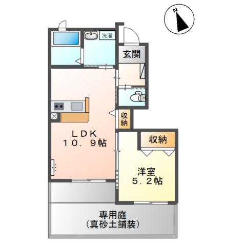 サンクレストIII番館(1LDK/1階)の間取り写真