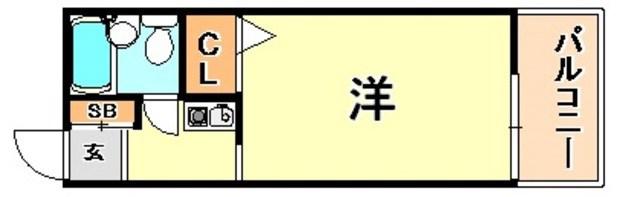 ヴェルドール王子公園(1K/6階)の間取り写真
