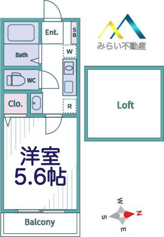 クレストコート杉田(1K/1階)の間取り写真