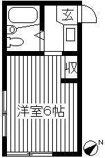 ジョイフルオークラNO18(1K/1階)の間取り写真